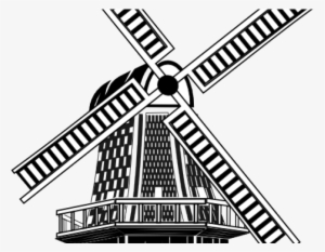 Netherlands Clipart Windmill Blade - Windmill Drawing