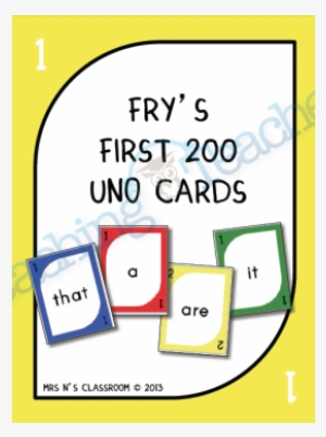 {free} Fry's 1st 200 Words - Free Printable Fry Word Uno