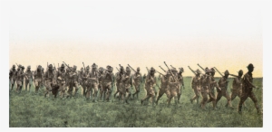 Group Of About 30 Soldier Marching - Army Charging