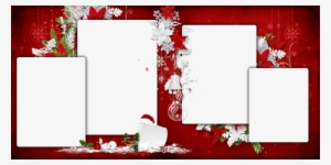 Merry Christmas Picture Frame Photoshop - Double Photo Frame Png