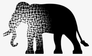 African Elephant Elephants Silhouette Indian Elephant - Elephants Black And White Silhouettes