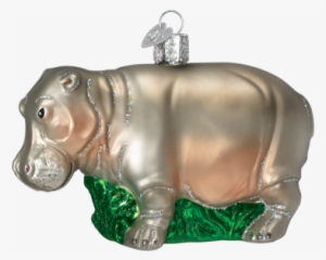 Christmas Ornament - Old World Christmas Hippopotamus Glass Ornament