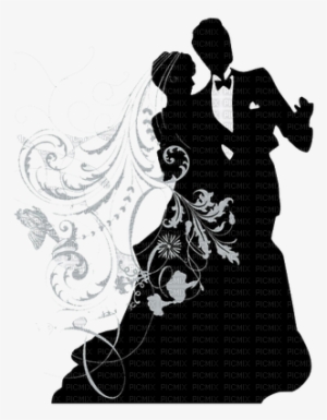 Wedding Couple Bride And Groom Silhouette - Wedding Couple Silhouette Clip Art