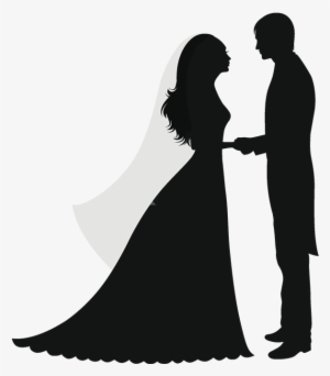 Wedding Bride - Married Couple Silhouette