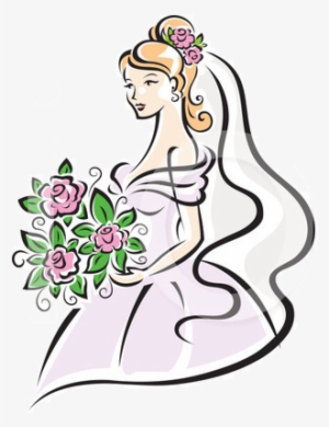 Bride And Groom Silhouettes Png Clip Art - Free Picture Of A Bride