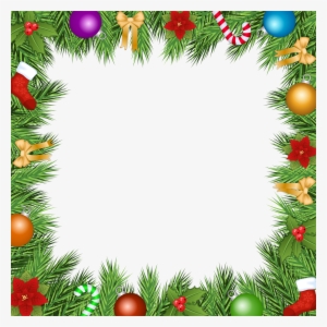 Christmas Transparent Frame Png Border, Is Available - Christmas Border Frame Png