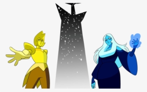 Team Yellow, Team Blue, Team Pink And White Stands - White Diamond Court Of Steven Universe