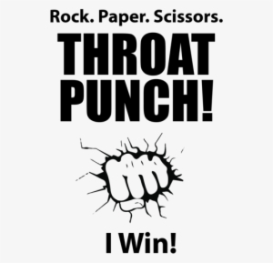Rock Paper Scissors Throat Punch I Win Rock Paper Scissors - Democrat Poster