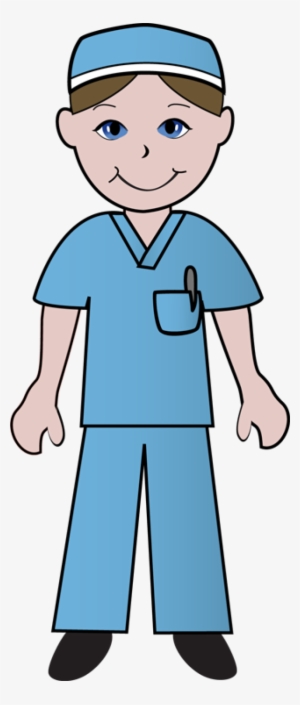 Male Nurse Clipart Png - Doctor In Scrubs Clipart