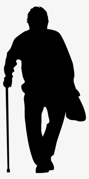 Banner Black And White Stock Man Silhouette At Getdrawings - Old Man Silhouette Transparent