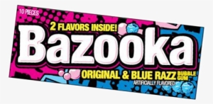 Bazooka Original & Blue Razz Bubble Gum 10-piece Wallet - Bazooka Gum 2 Flavors