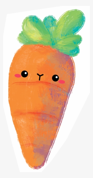Kawaii Food Stickers - Carrot