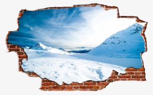 Zapwalls Decals Snowy Mountain Day Sky Breaking Wall