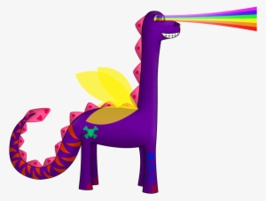 Rainbow Purple Laser Beam Dinosaur By Antzie - Dinosaur With Laser Beams