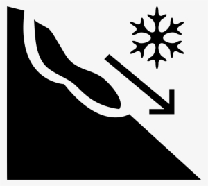 Landslide Risk Sign Of A Snow Mountain Comments - Avalanche Icon