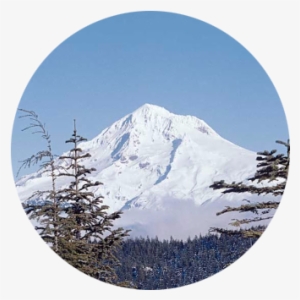 Circular Photo Of Snow Covered Mt - Mt. Hood National Forest