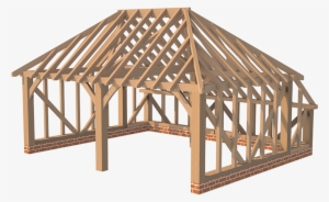 Double Garage Hipped Roof With Catslide "hertfordshire" - Timber Frame Hip Roof