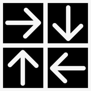 Four Arrows Squares In Different Directions Comments - Sign