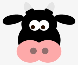 Cute Black Cow Cartoon