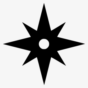 Ninja Star - - Black 8 Pointed Star