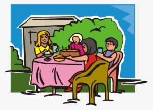 Clipart - People Eating Together Clipart