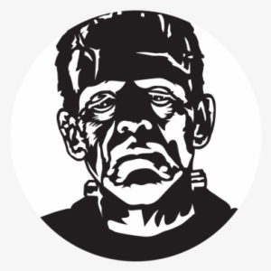 Frankenstein Transparent Black And White Clip Art Freeuse - Black And White Frankenstein Stencil