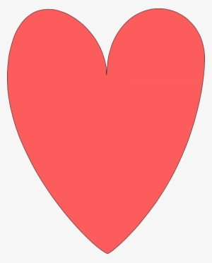 Red Pink Heart Clip Art At Clipart Library - Long Heart