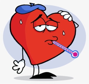 Flu And Heart Attack Association In Nejm - Sick Heart Cartoon