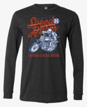 Speed Racer 3501 Bella Canvas Men's Jersey Ls T-shirt - Calvendo Motorrad - Nostalgische Momente