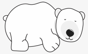 Polar Bear Sleeping Sleeping - Sleeping Polar Bear Clip Art