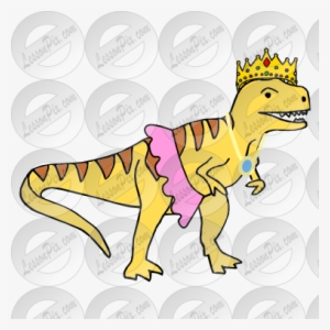 Dinosaur Clipart Princess - Dinosaur