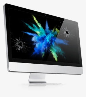 a picture of an apple imac with a broken screen - vizio e500ia1-rb - 50" led smart tv - hd - 1080p -
