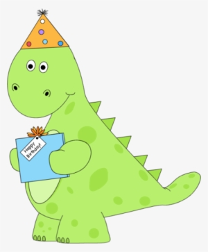 Balloon Clipart Dinosaur - Dinosaur With Birthday Hat