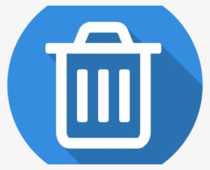 Recycle Bin - Trash Circle Icon Png