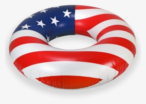 American Flag Round Tube Pool Float Rsvlts Png Patriotic - Inflatable