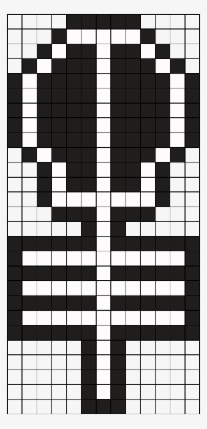 Twenty One Pilots Skeleton Logo Perler Bead Pattern - Twenty One Pilots Pixel Art