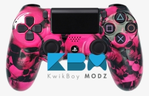 Custom Pink Skull Pile Ps4 Controller - Kwikboy Modz