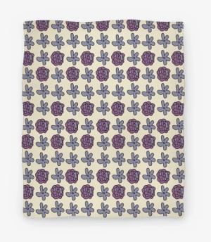 Doodle Flower Pattern Blanket Blanket - Vichy Ruit
