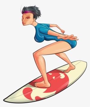 Surfing Free Png Image - Cartoon Surfer Png
