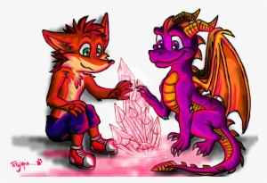 Spyro The Dragon Wallpaper Special - Spyro And Crash Fanart