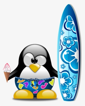 This Free Icons Png Design Of Tux The Surfer