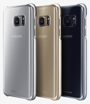Samsung Galaxy S7 Edge Clear Back Case, Black - Clear Cover S7 Edge