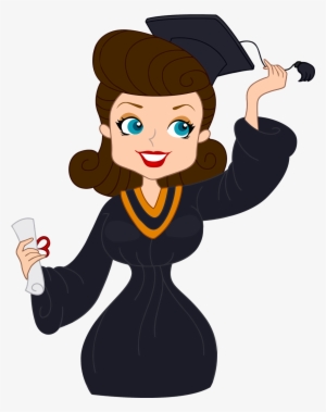 Pin By Shopcups - Graduate Girl Clipart Png