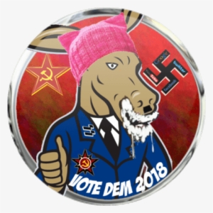If You Wear A Pussy Hat, Take The Tide Pod Challenge - 4.5inx5in American Flag Democrat Donkey Sticker Cup