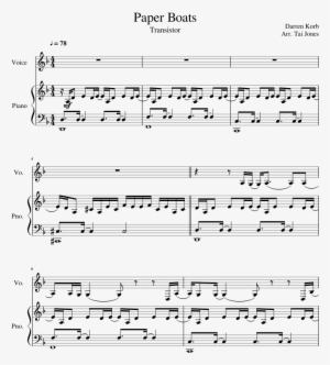 Paper Boats Sheet Music Composed By Darren Korb Arr - Max Richter Sleep Score