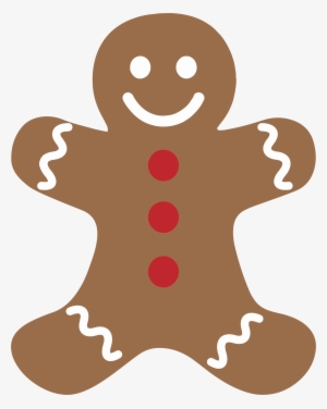 Pencil And In Color - Gingerbread Man Clipart Png