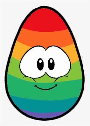 Rainbow Puffle Egg Carwyn - Easter Egg Png Rainbow