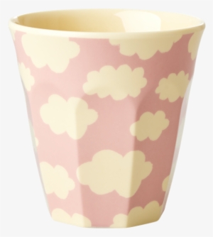 Kids Small Melamine Cup Pink Cloud Print By Rice Dk - Melamine Cup Pink