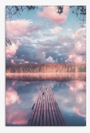 Pink Clouds, Canvas Wrap - Pastel Aesthetic Landscapes