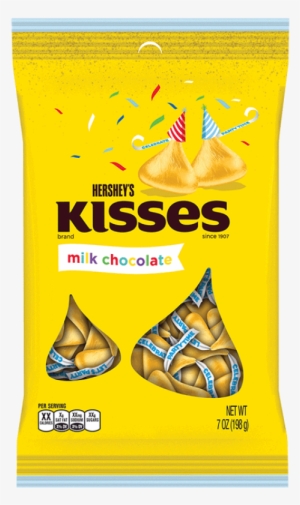 Hershey's Milk Chocolate Birthday Kisses Yellow 7oz - Hershey's Cnc Kisses Bag